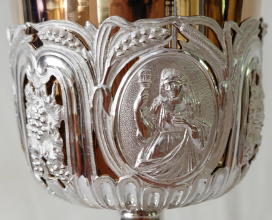 French antique solid silver Baroque Chapel Set